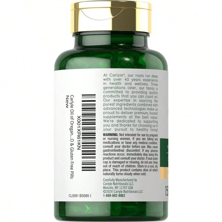 VPOAJ Carlyle Oregano Oil 4000mg Supplement| 150 Softgel Capsules| Contains Carvacrol| Non-GMO & Gluten Free Formula