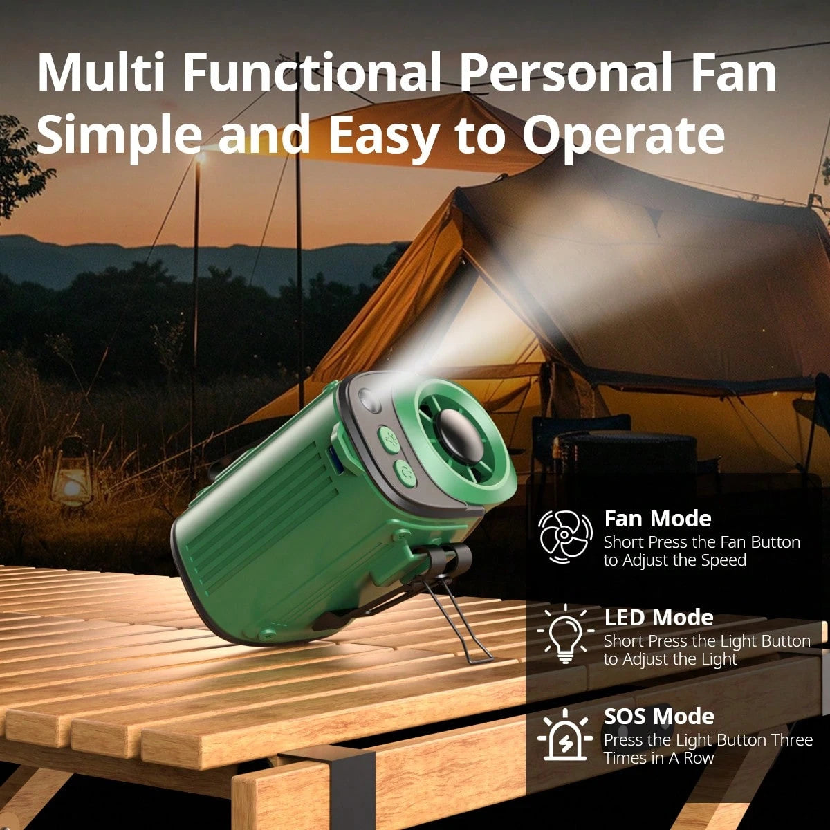 W&O Cooling Clip-On Fan- Portable Clip Fan, Car Accessories, 100-Speed Adjustable, USB Rechargeable, 16℃ Wide Clamp, 5000mAh 20Hr Battery, LED Display, Cool Tech Gadget, Cars Accessories