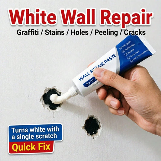 Wall Repair Paste Kit, Interior Wall Crack Repair Filler, Fast Dry White Putty For Wall Holes Graffiti Cover Peeling Paint And Surface Damage Repair