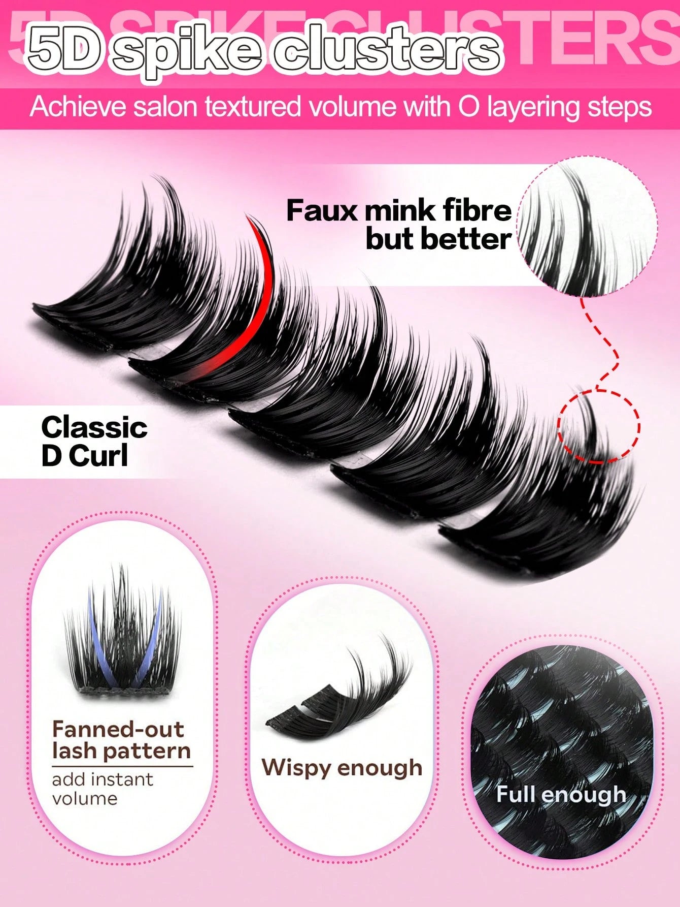 Waloshow 140pcs 2-In-1 False Eyelash Clusters, Dense Single Cluster DIY Pointed Eyelash Extensions, Lower Eyelash Clusters, Dense Single Cluster DIY Pointed Eyelash Extensions, Cartoon Cluster Eyelash