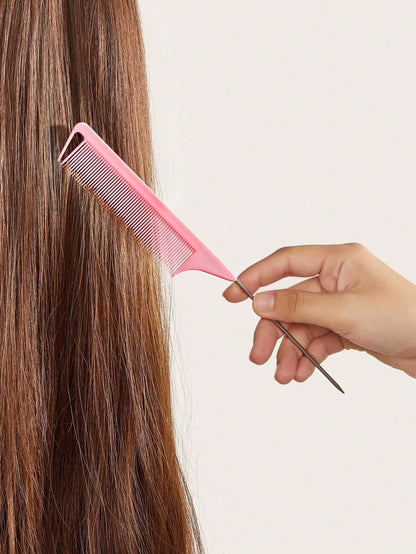 WANMEI 1/7pcs Professional Tail Comb Set, Including Tail Comb, Parting Comb, Stainless Steel Tail Comb, Anti-Static Hair Comb, Braiding Comb, Fine-Tooth Tail Comb, Highlighting Comb, Multi-Functional