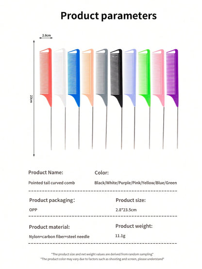 WANMEI 1/7pcs Professional Tail Comb Set, Including Tail Comb, Parting Comb, Stainless Steel Tail Comb, Anti-Static Hair Comb, Braiding Comb, Fine-Tooth Tail Comb, Highlighting Comb, Multi-Functional