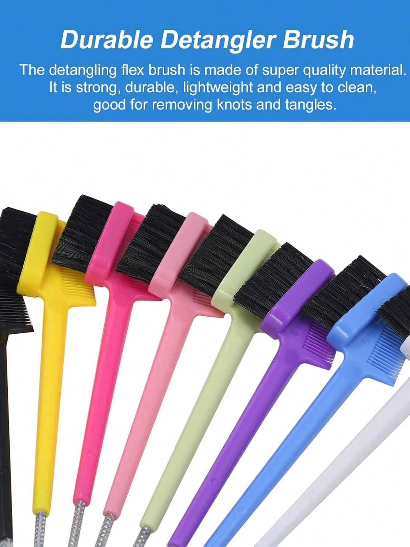 WANMEI 1 Pc Dual-Sided Edge Control Brush And Precision Tail Comb- Multifunctional Hairstyling Tool