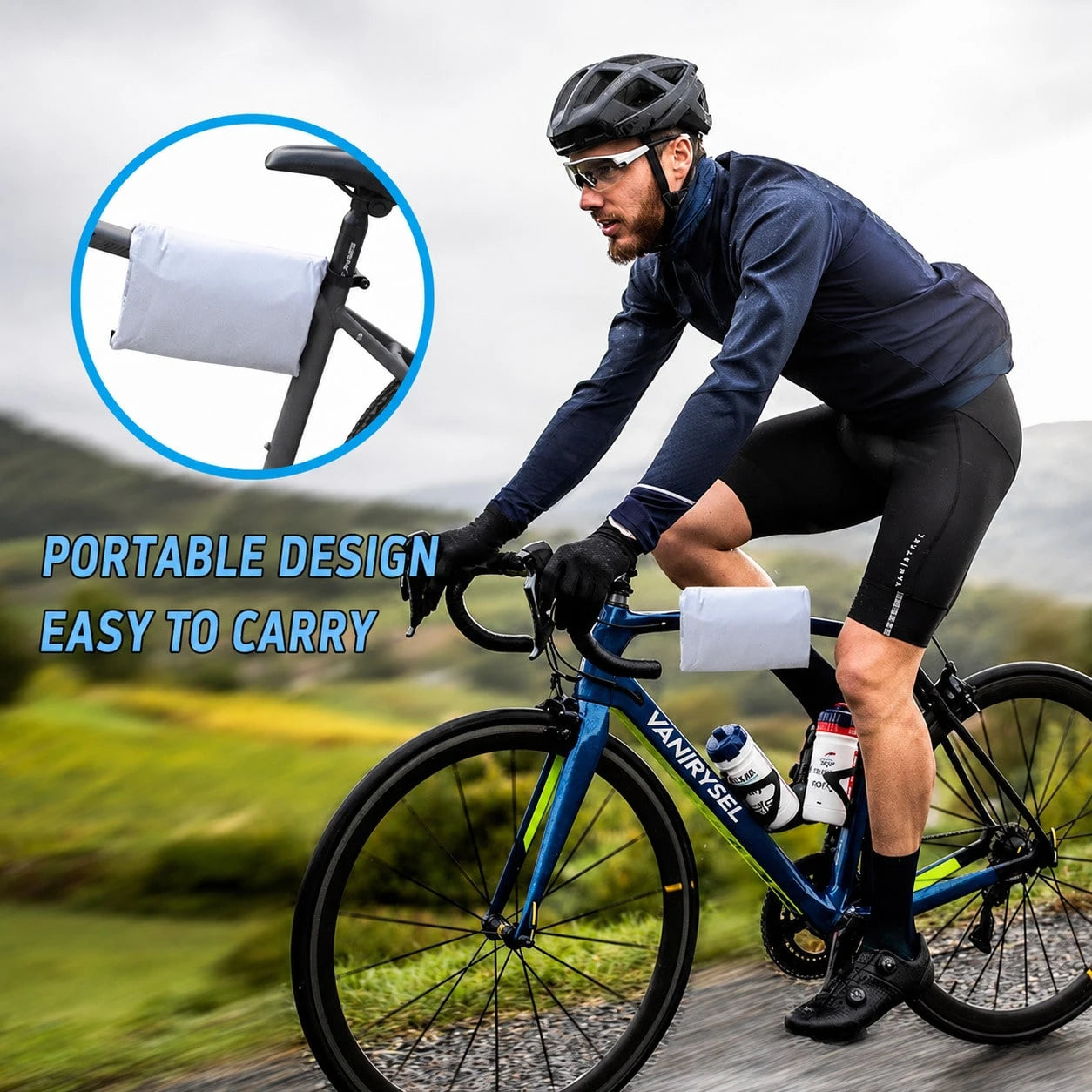 Waterproof Electric Bike Cover, Anti-UV Dustproof Outdoor Rain Cover With Lock Hole, Universal Protective Cycle Cover Size XXL
