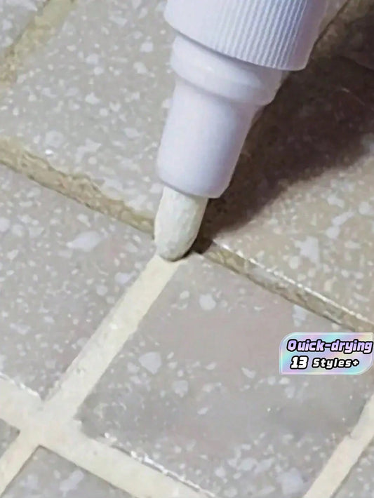 Waterproof Quick-Drying Tile Grout Pen, Comes With Replacement Nibs, Wall Grout Pen, Mold-Proof Decorative Grout Pen For Tiles, Floors, Bathrooms, Tile Repair Tool, Home Decor Grout Pen, Tile Pen, Gro