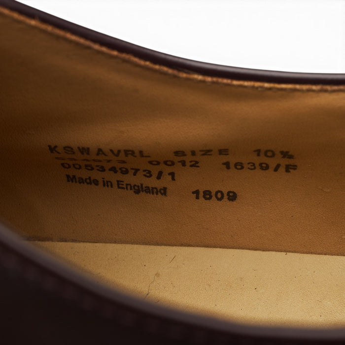 'Waverley' Burgundy Leather Derby UK 10.5 F