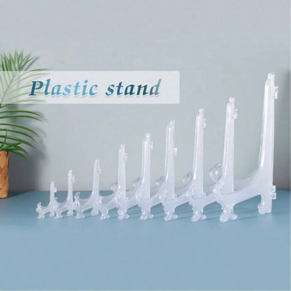 WAYDEKO Plastic Photo Frame Stand, Art Plate Display Rack, Place Card Holder, Suitable For Wedding, Birthday Party