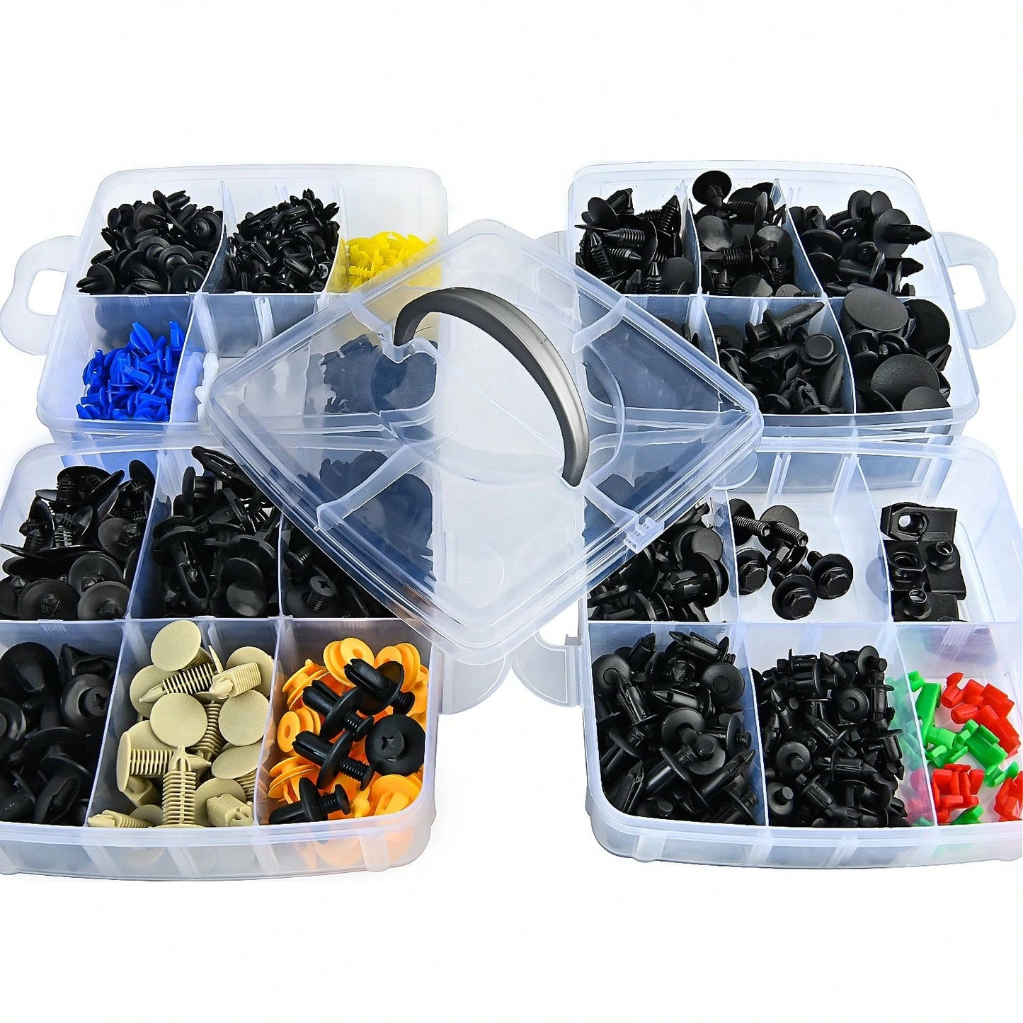 waywe GOOACC 860Pcs Car Push Retainer Clips & Auto Fasteners Assortment-26 Most Popular Sizes Nylon Bumper Fender Rivets With 10 Cable Ties And Fasteners Remover For Asian Vehicle GM F-150 F-250 Civi
