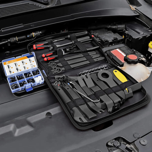 waywe GOOACC Black Auto Trim Removal Tool Set 88PCS With Push Pin Clips Fastener Remover And Panel Pry Tools For Car Interior Repair