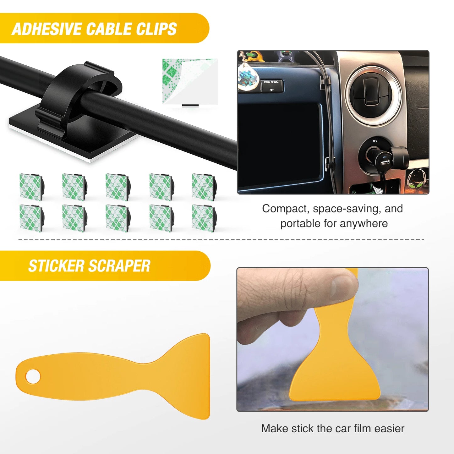 waywe GOOACC Black Auto Trim Removal Tool Set 88PCS With Push Pin Clips Fastener Remover And Panel Pry Tools For Car Interior Repair
