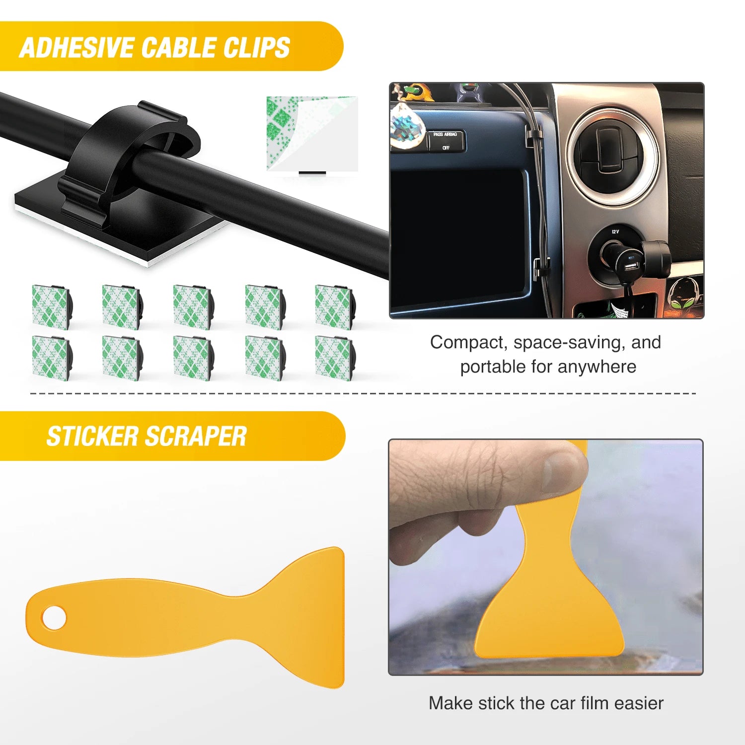 waywe GOOACC Black Auto Trim Removal Tool Set 88PCS With Push Pin Clips Fastener Remover And Panel Pry Tools For Car Interior Repair