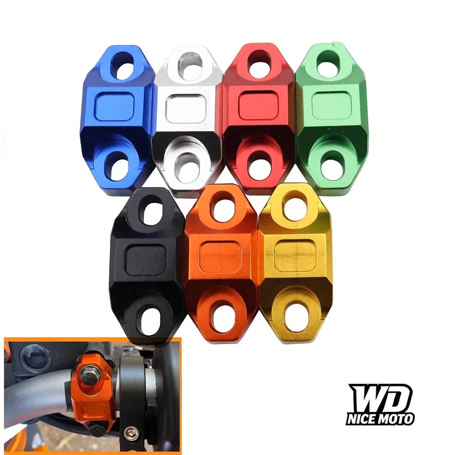 WD NICE MOTO Motorcycle CNC Clamp Cover Brake Master Cylinder Clamp For Kawasaki K T M Suzuki CB650R CB500X CB500F CB1000R CBR650R,Motorcycle ATV Hand Pressure Clutch Brake Pump CNC Fixed Aluminum Blo