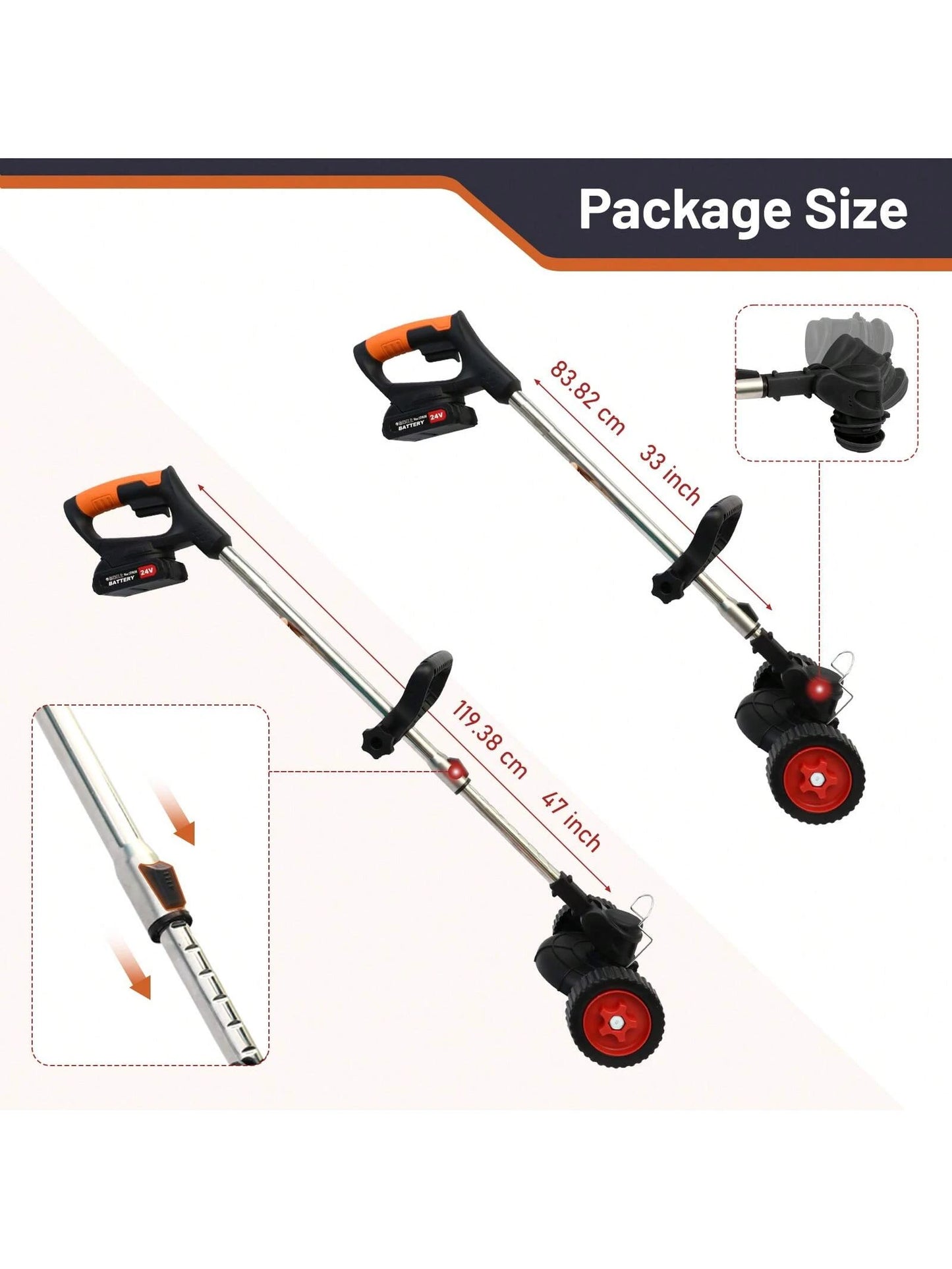 Weeds Wacker Cordless On Wheels, Electric Weeds Eater Battery Powered 21V, With 2 * 4000MAH Batteries, 1*Charger, 14*Blades, Heavy Duty Metal Bruch Edger Cutter Lightweight For Craftsman Women