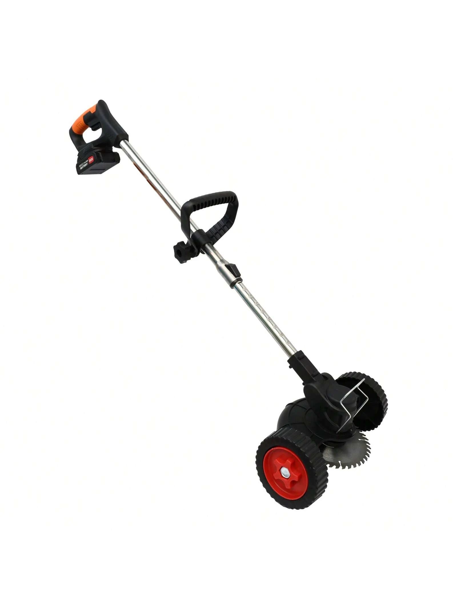 Weeds Wacker Cordless On Wheels, Electric Weeds Eater Battery Powered 21V, With 2 * 4000MAH Batteries, 1*Charger, 14*Blades, Heavy Duty Metal Bruch Edger Cutter Lightweight For Craftsman Women