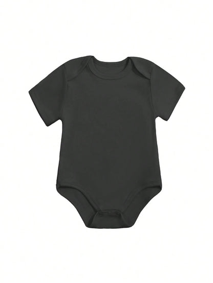 White Baby Romper With Grandma's Little Peanut Pattern Baby Boys And Girls 2025 Newborn Baby Bodysuit Casual Short Sleeve Knitted Fabric Monogram Print Regular Baby Clothing Suitable For Outdoors