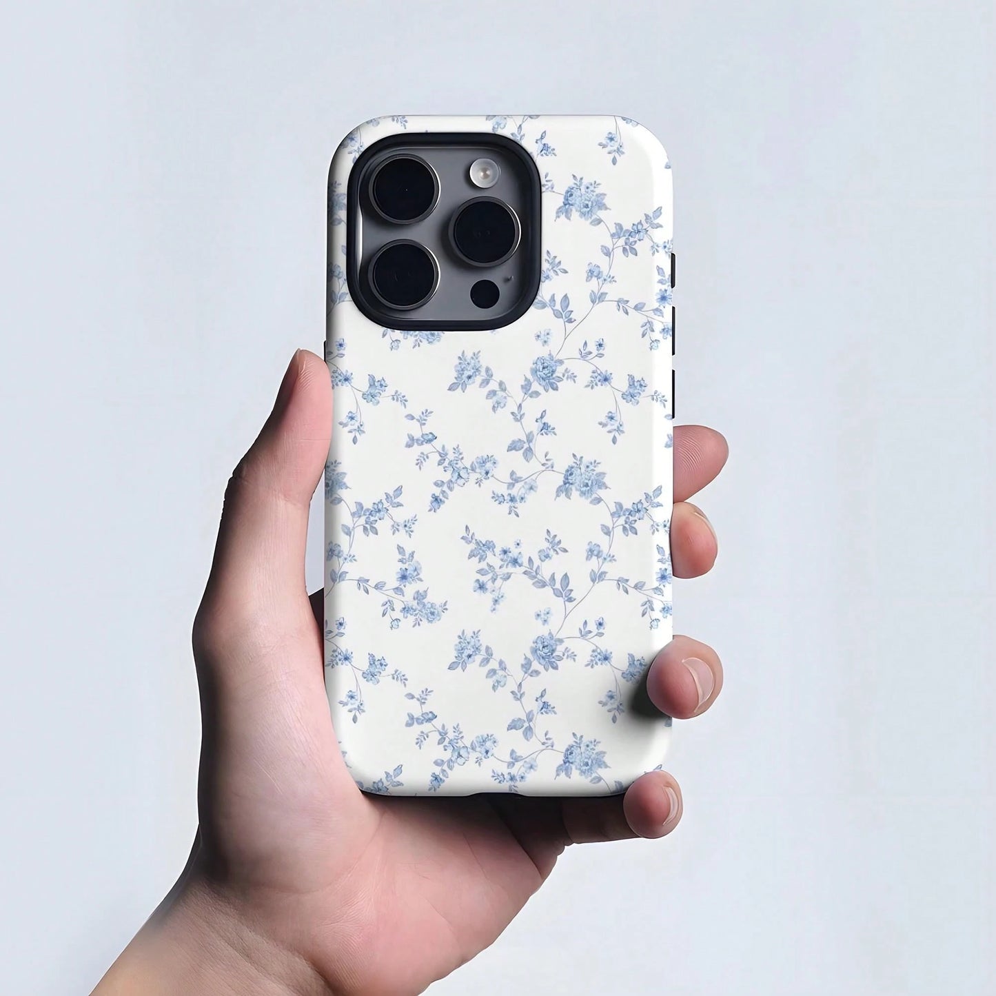 White Blue Chinese Style Elements Fashion Phone Cases White Blue Floral Fashion Phone Cases Blue & White Floral Chinese Style Phone Case, Compatible With IPhone 17 Air, 17 Pro Max, 16 Pro, 15, 14 Plus