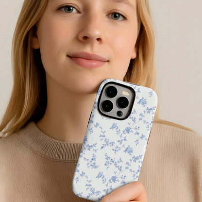 White Blue Chinese Style Elements Fashion Phone Cases White Blue Floral Fashion Phone Cases Blue & White Floral Chinese Style Phone Case, Compatible With IPhone 17 Air, 17 Pro Max, 16 Pro, 15, 14 Plus