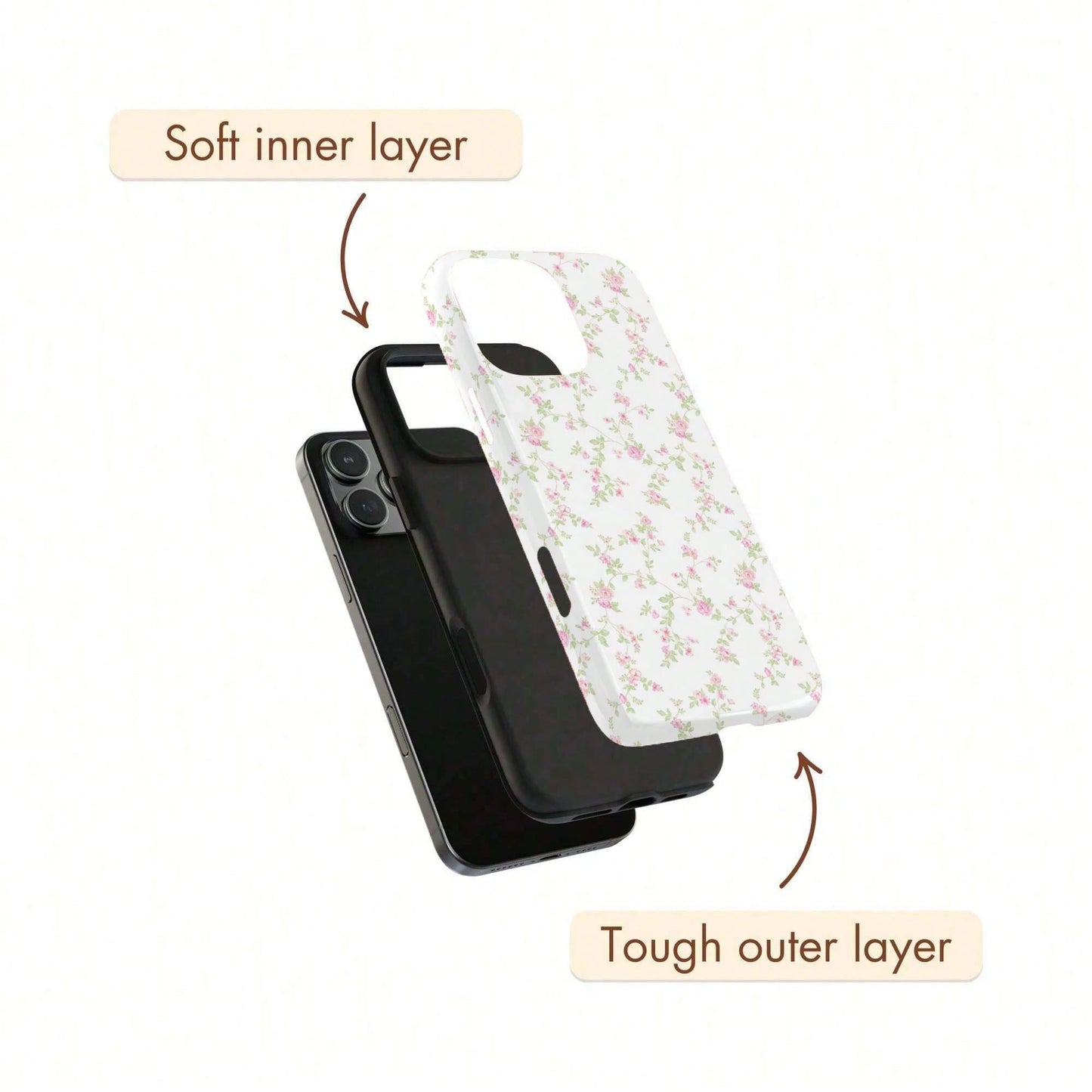 White Blue Chinese Style Elements Fashion Phone Cases White Blue Floral Fashion Phone Cases Blue & White Floral Chinese Style Phone Case, Compatible With IPhone 17 Air, 17 Pro Max, 16 Pro, 15, 14 Plus