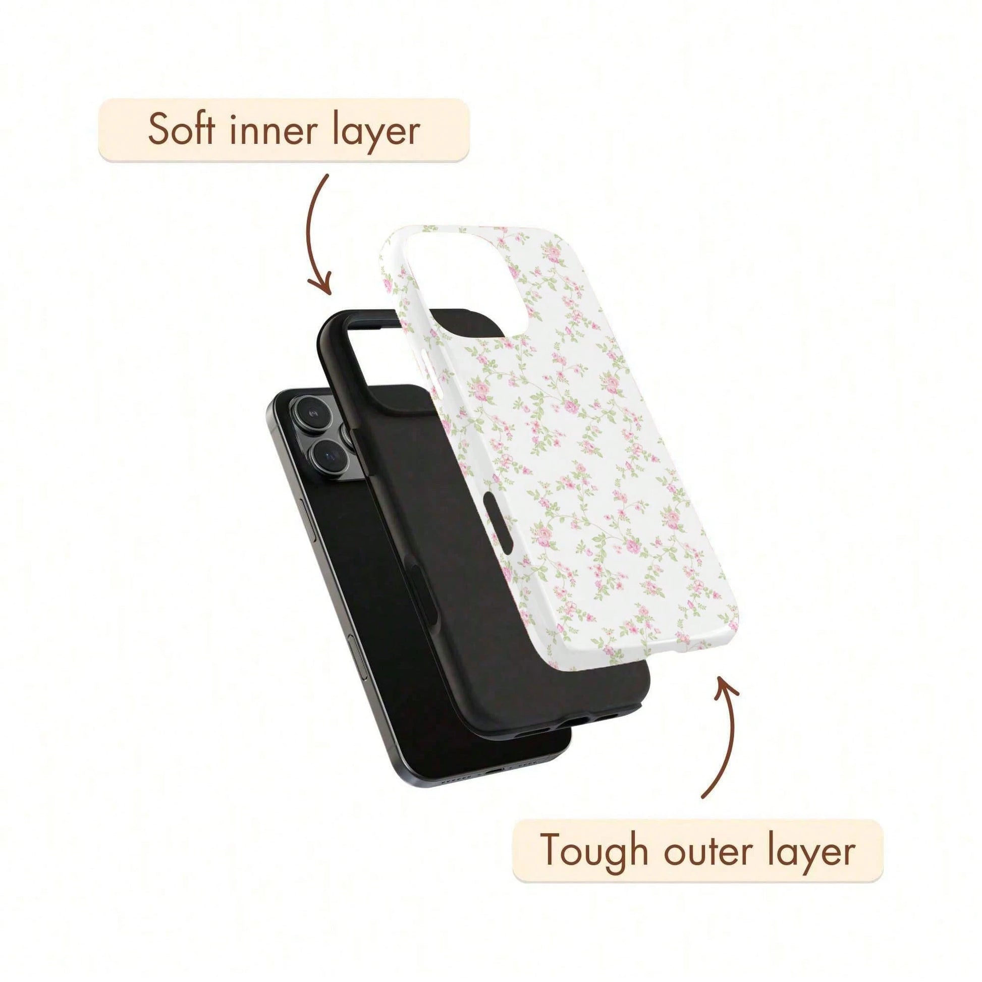 White Blue Chinese Style Elements Fashion Phone Cases White Blue Floral Fashion Phone Cases Blue & White Floral Chinese Style Phone Case, Compatible With IPhone 17 Air, 17 Pro Max, 16 Pro, 15, 14 Plus