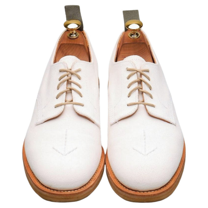 White Suede Derby UK 6