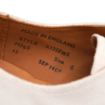 White Suede Derby UK 6