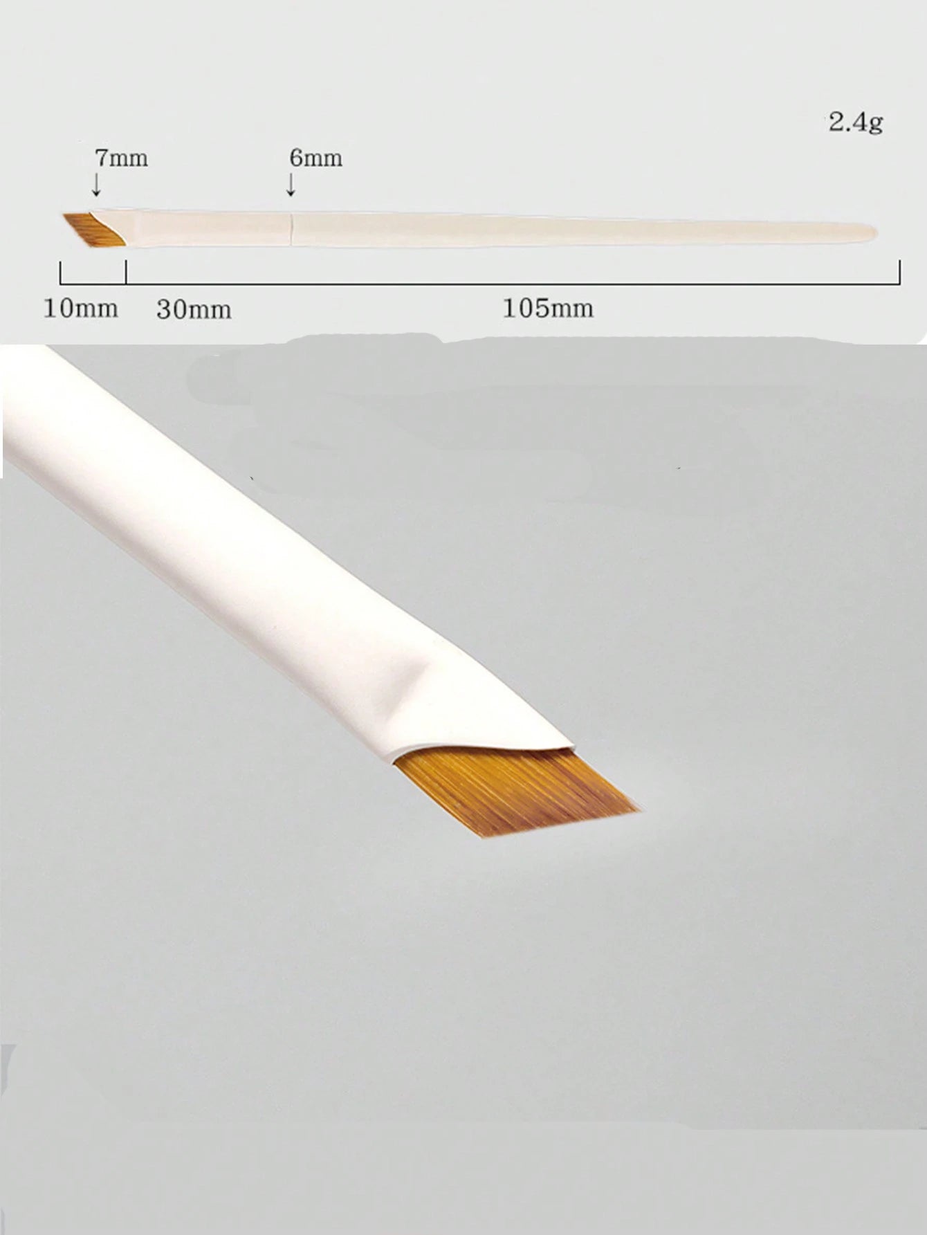 White Upgraded Precision Angled Eyebrow Eyeliner Makeup Brush, Ultra Thin Soft-Tipped Detailed Brush, Eyebrow Brush, Eyeshadow Brush, Brush,Giveaways