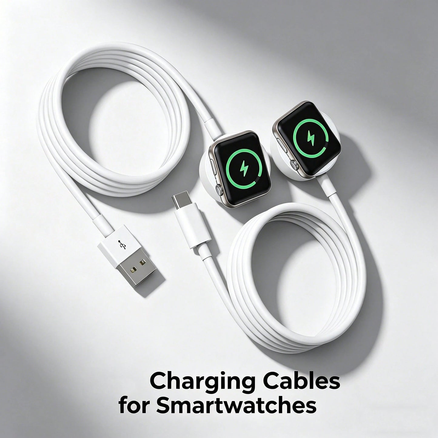 White Wireless Charging Smartwatch Charger 1pc Magnetic Charging Cable Compatible With Apple Watch Series Ultra/Ultra2/9/8/7/SE/6/5/4/3/2/1 USB/Type-C Portable Compact Durable Magnetic Wireless Charge