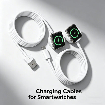 White Wireless Charging Smartwatch Charger 1pc Magnetic Charging Cable Compatible With Apple Watch Series Ultra/Ultra2/9/8/7/SE/6/5/4/3/2/1 USB/Type-C Portable Compact Durable Magnetic Wireless Charge