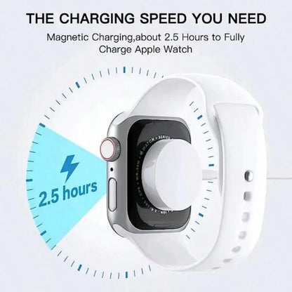 White Wireless Charging Smartwatch Charger 1pc Magnetic Charging Cable Compatible With Apple Watch Series Ultra/Ultra2/9/8/7/SE/6/5/4/3/2/1 USB/Type-C Portable Compact Durable Magnetic Wireless Charge