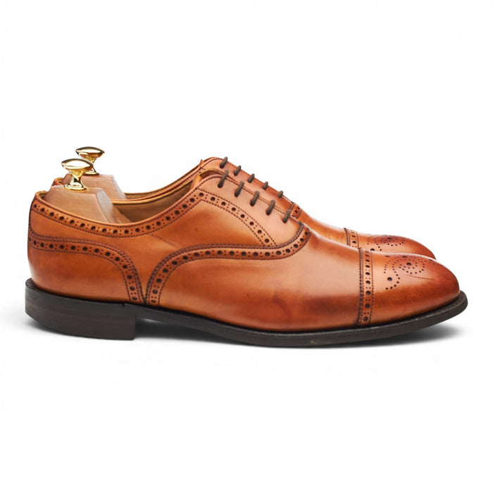 'Wilfred' Tan Brown Leather Oxford Brogue UK 9.5 F