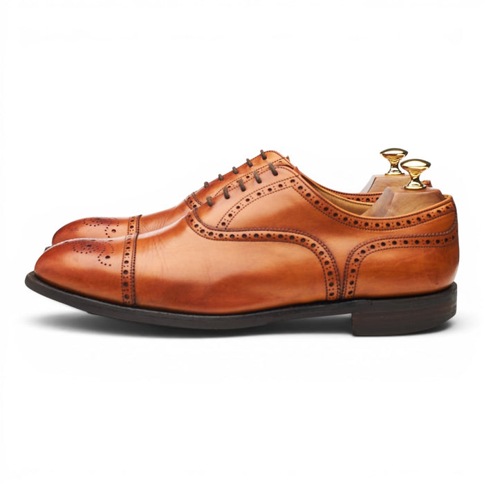 'Wilfred' Tan Brown Leather Oxford Brogue UK 9.5 F