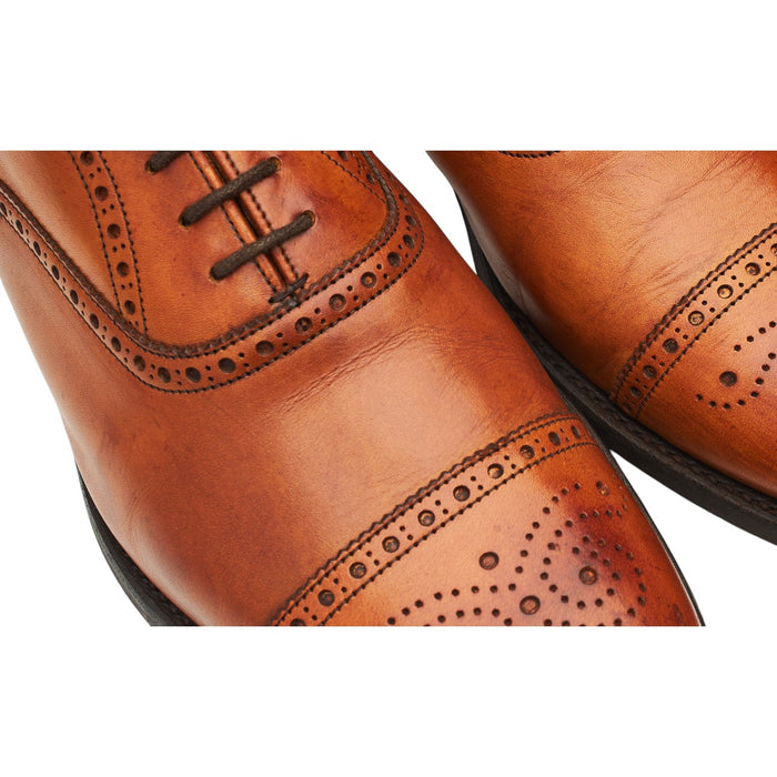 'Wilfred' Tan Brown Leather Oxford Brogue UK 9.5 F