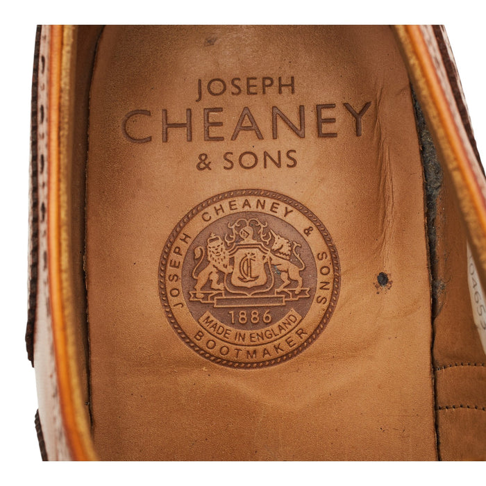 'Wilfred' Tan Brown Leather Oxford Brogue UK 9.5 F