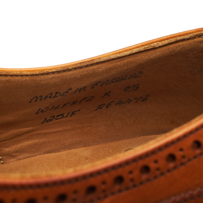 'Wilfred' Tan Brown Leather Oxford Brogue UK 9.5 F