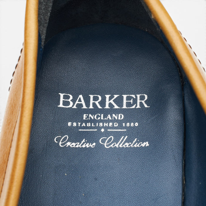 'William' Tan Brown Leather Loafers UK 10.5 G