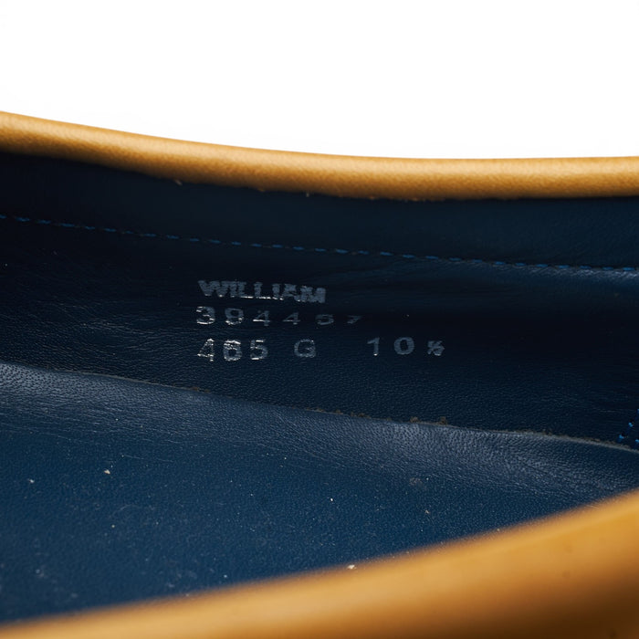 'William' Tan Brown Leather Loafers UK 10.5 G