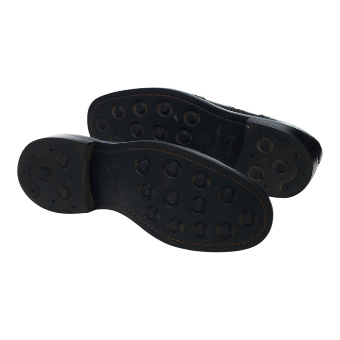 'Wilson' Black Grain Leather Derby Brogues UK 7