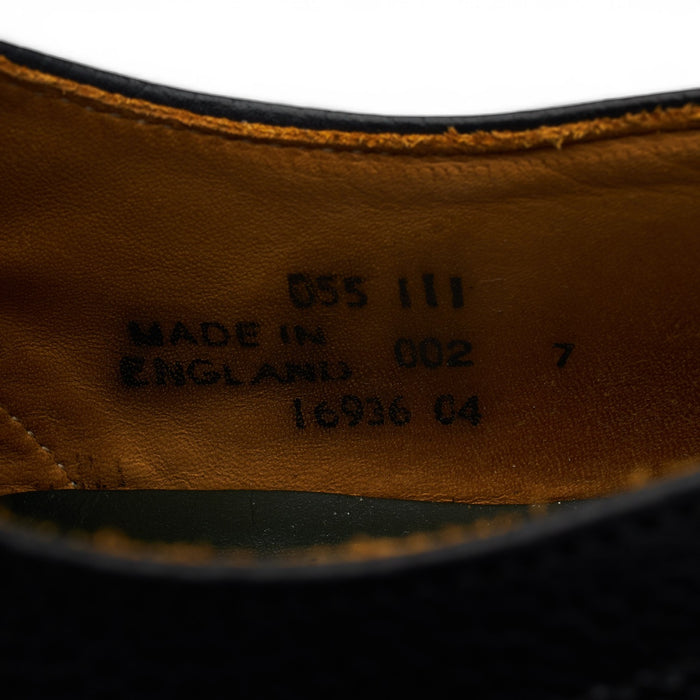 'Wilson' Black Grain Leather Derby Brogues UK 7