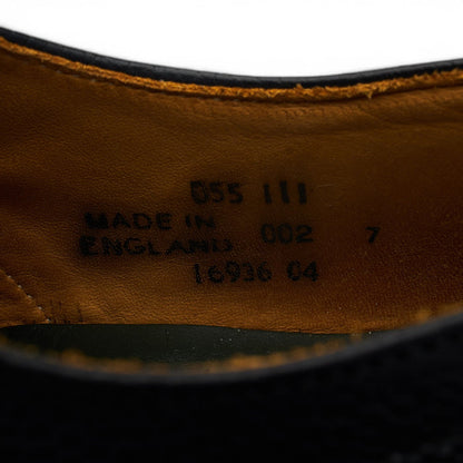 'Wilson' Black Grain Leather Derby Brogues UK 7
