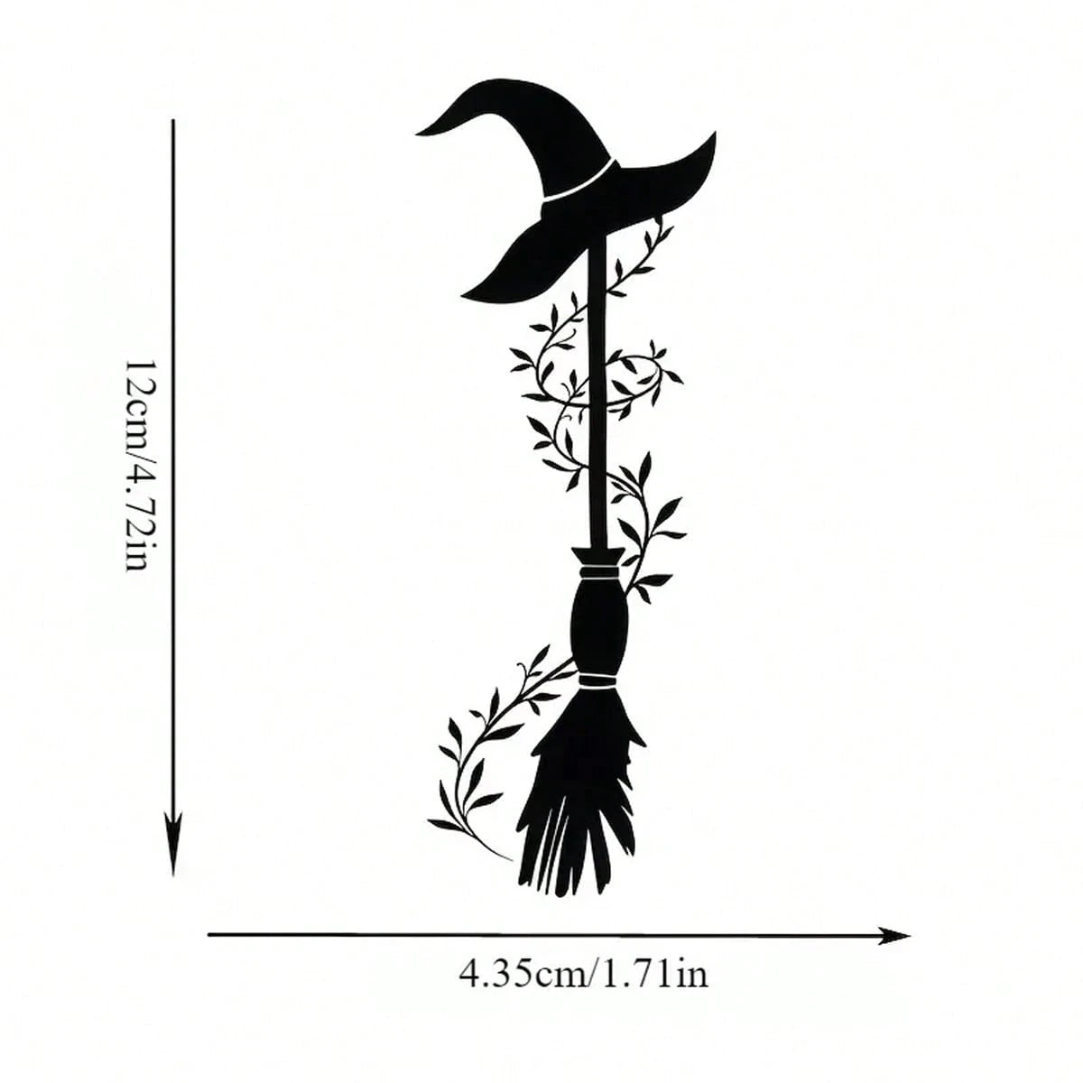 Witch Broom Car Stickers, Beautiful Car Decorations, Halloween Witch Broom Pattern,Suitable For Home And Vehicle Decoration, Automotive Parts