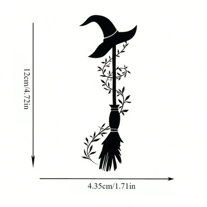 Witch Broom Car Stickers, Beautiful Car Decorations, Halloween Witch Broom Pattern,Suitable For Home And Vehicle Decoration, Automotive Parts
