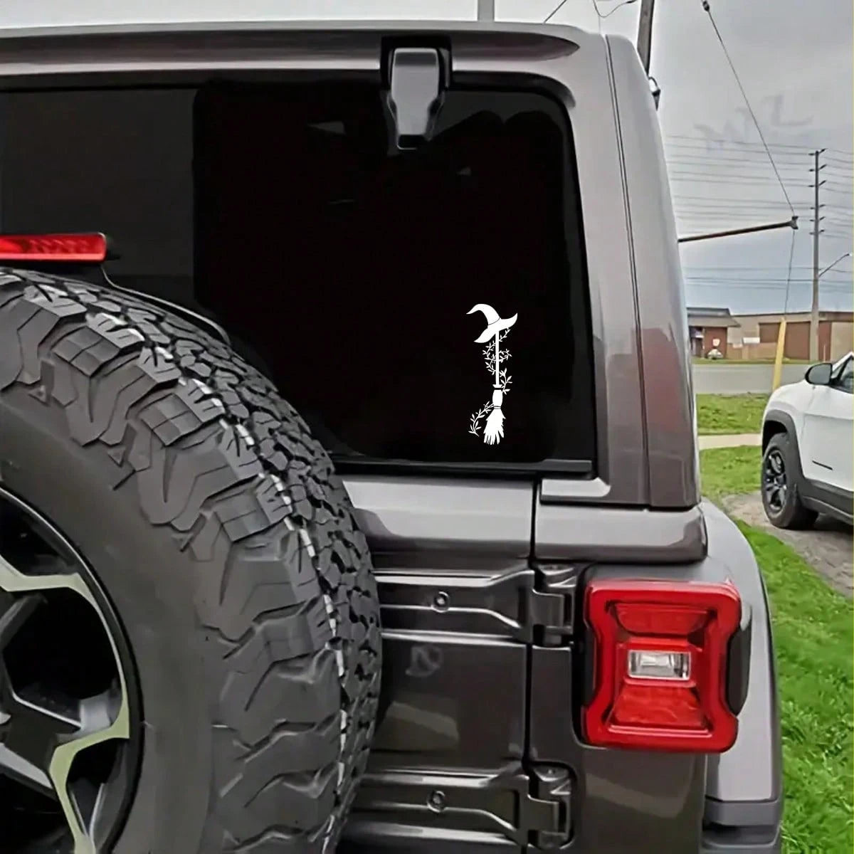 Witch Broom Car Stickers, Beautiful Car Decorations, Halloween Witch Broom Pattern,Suitable For Home And Vehicle Decoration, Automotive Parts