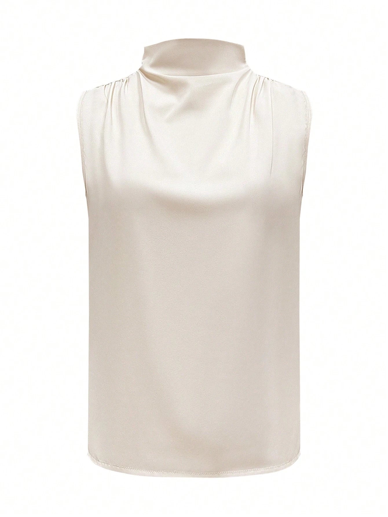 Women Elegant Solid Color Sleeveless Casual Top Summer