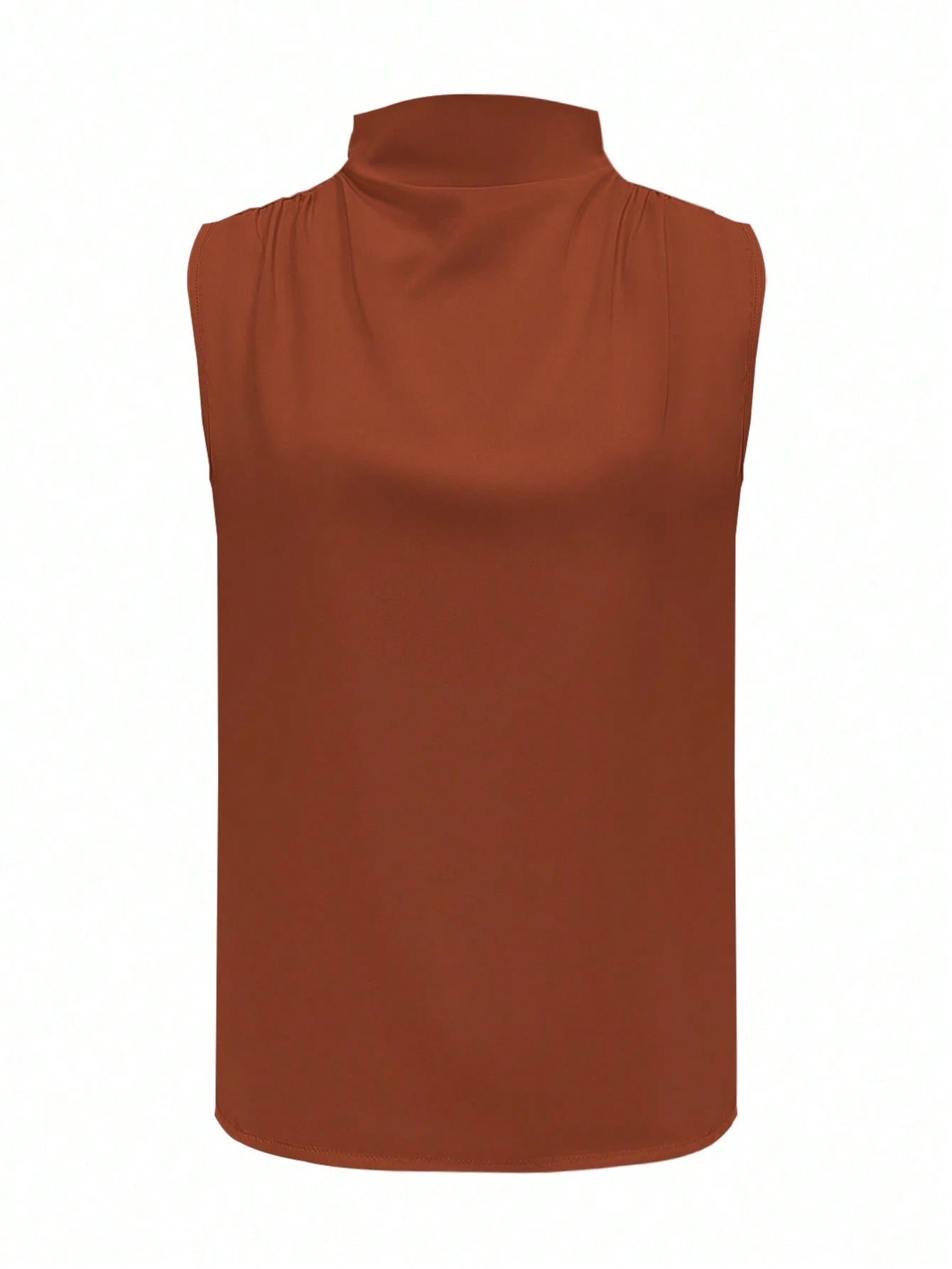Women Elegant Solid Color Sleeveless Casual Top Summer