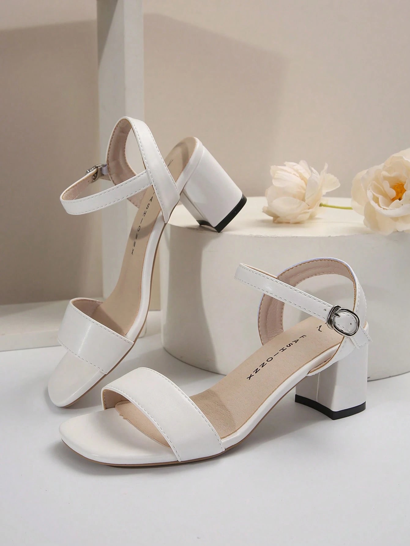 Women High Heel Sandals, Comfortable White Wedding Shoes For Women, Summer Shoes, Women Sandals, Women Shoes, Heels, Chunky Heels