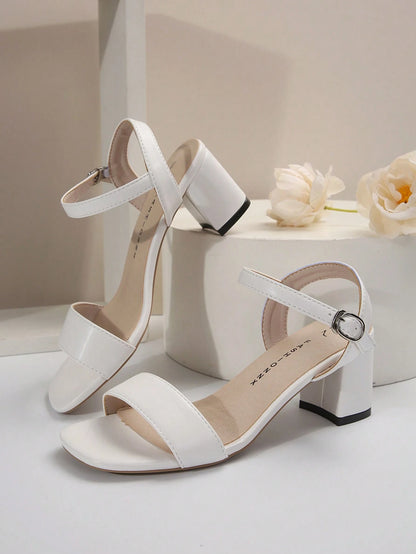 Women High Heel Sandals, Comfortable White Wedding Shoes For Women, Summer Shoes, Women Sandals, Women Shoes, Heels, Chunky Heels