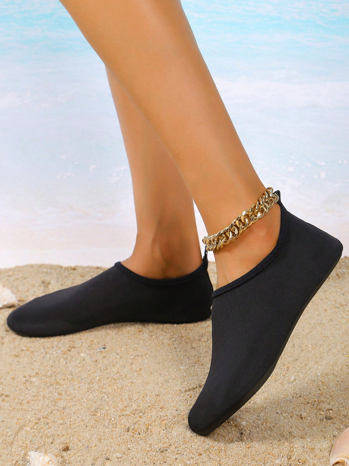 Women Minimalist Slip On Aqua Socks, Sporty Outdoor Water Shoes