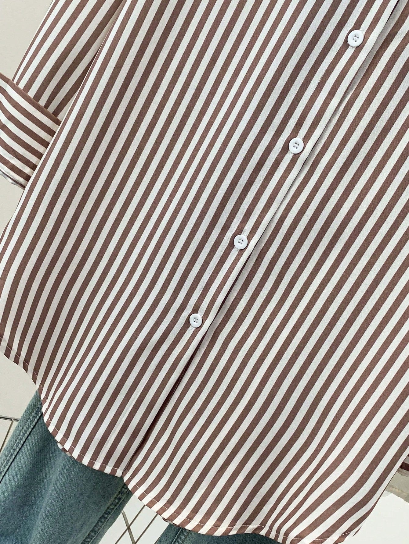 Women's Casual Basic Striped Pointed Collar Long Sleeve Shirt Blouse With Button Pockets, Suitable For Daily Office Wear, Autumn/Winter/Spring