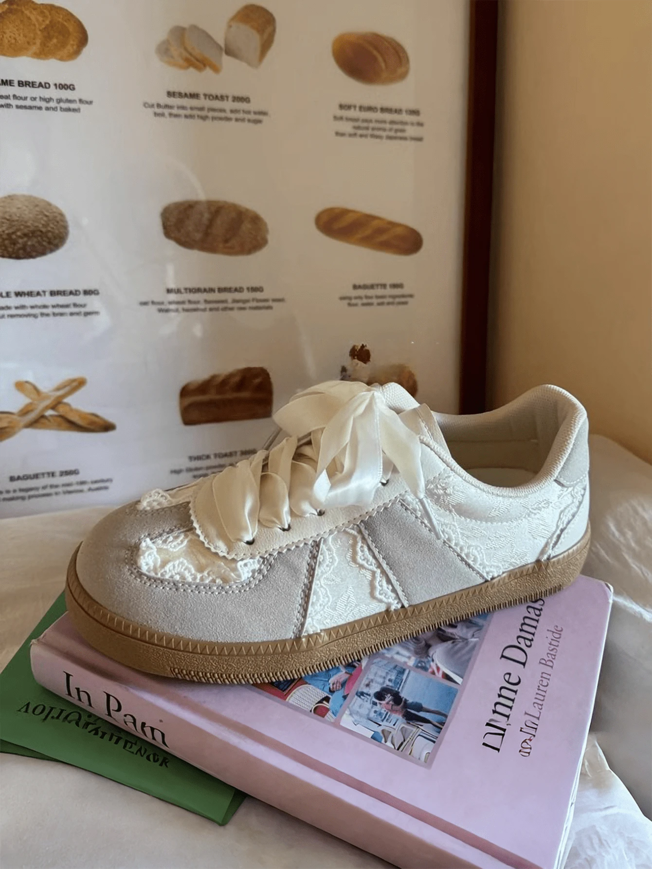Women's Casual Sports Shoes, Mesh Breathable Versatile Sneakers, Lace-Up Ballet Flat Style, Sports Shoes, Women Shoes, Light Gray