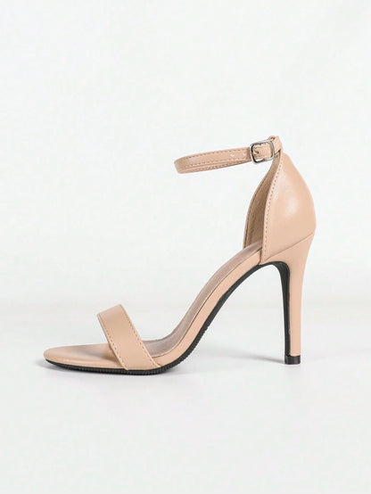 Women's Fashion Sparkling Chunky Heel Ankle Strap Roman Sandals, Comfortable For Evening Party Shoes